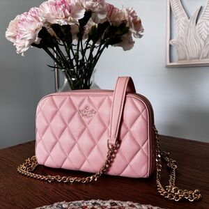 Kate Spade Gold Chain Pink Crossbody Bag
